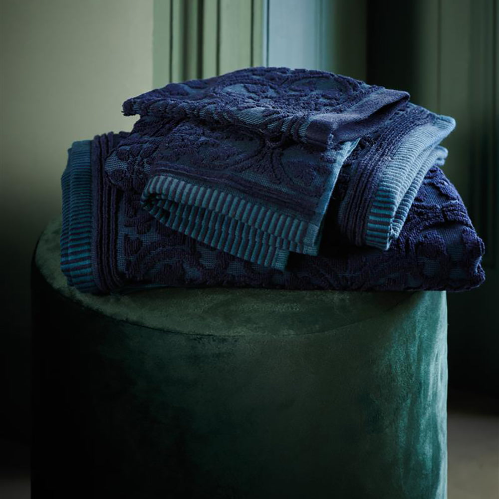 Pip Studio Tile de Pip Gastendoek 30 x 50 cm - Set van 3 - Donkerblauw