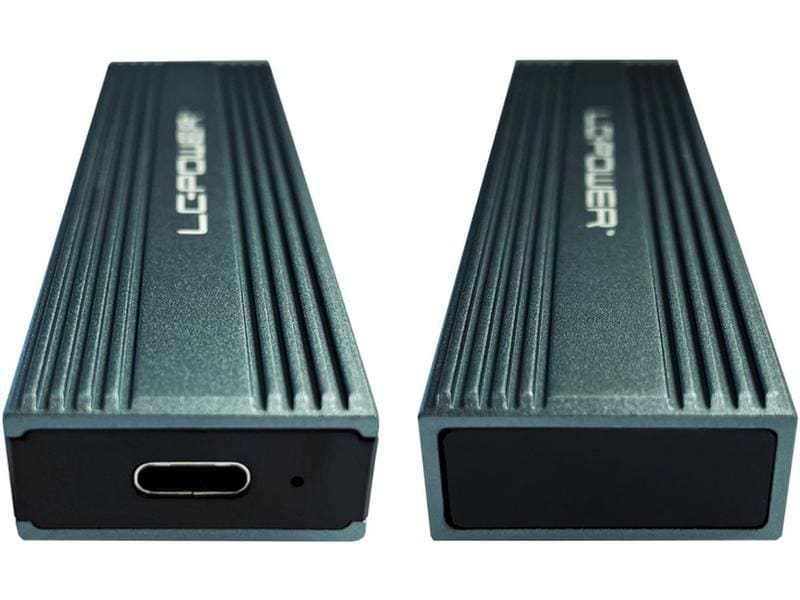 LC-Power Externes Gehäuse LC-M2-C-MULTI-3 M.2 Externes USB Typ-C Gehäuse für M.2 NVMe SSD