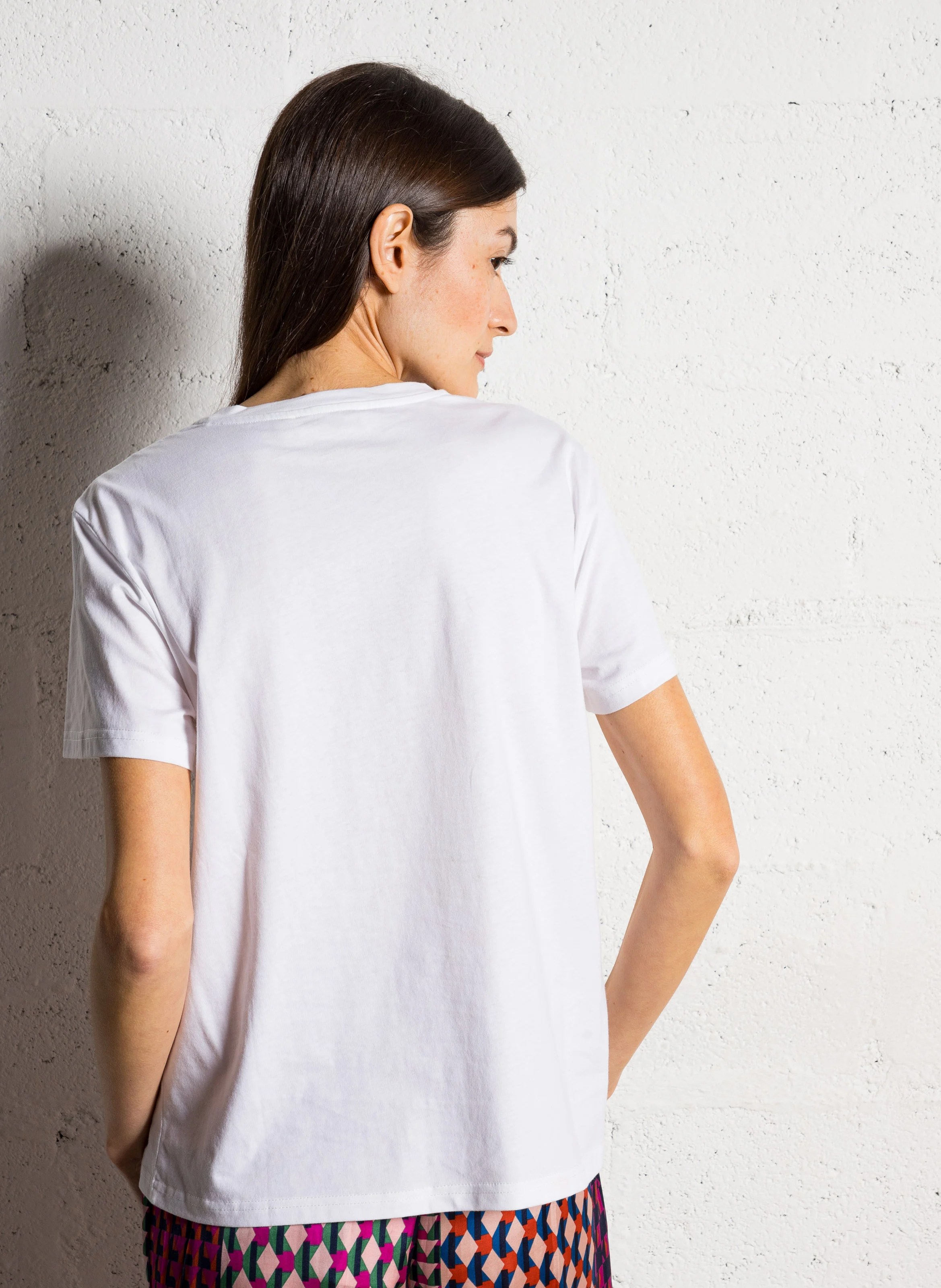 TALK - Tee-shirt sérigraphié en coton | Blanc