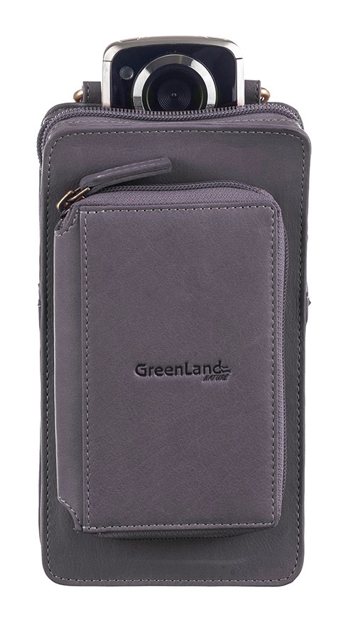 GreenLand Nature Handytasche »NATURE Soft« mit aufgesetzter Börse und RFID-Schutz