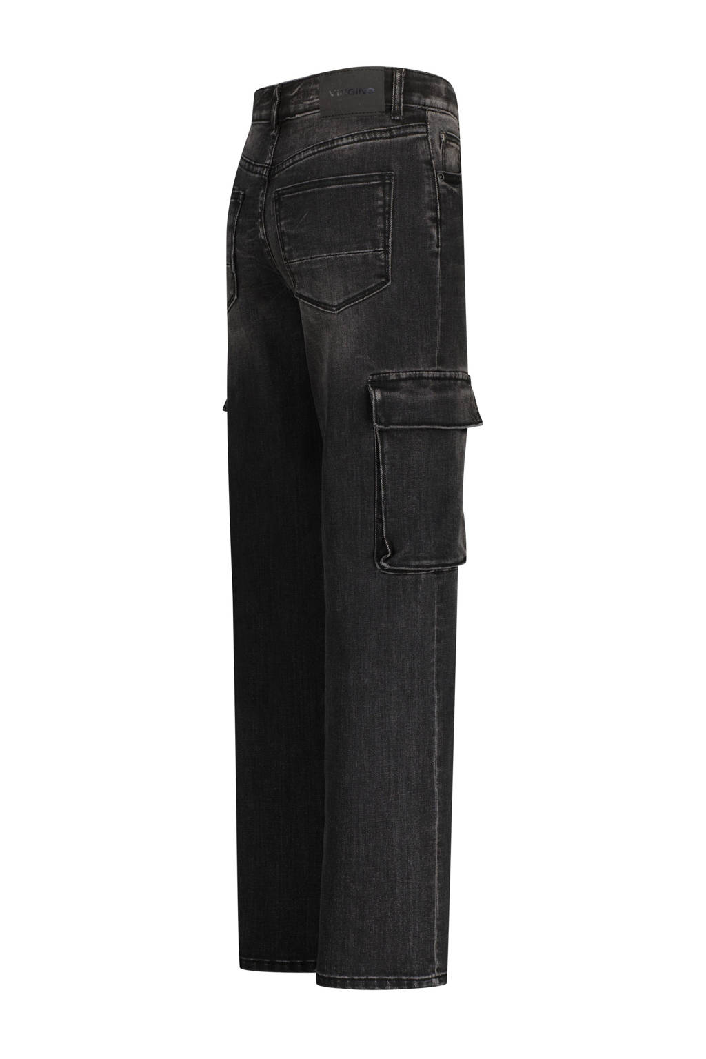 Vingino wide leg jeans Coco Cargo black denim