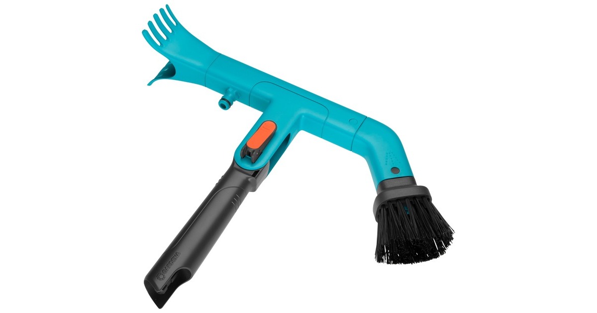 GARDENACombisystem gootreiniger gehoekte bezem  (Turquoise/zwart, 3651-20)
