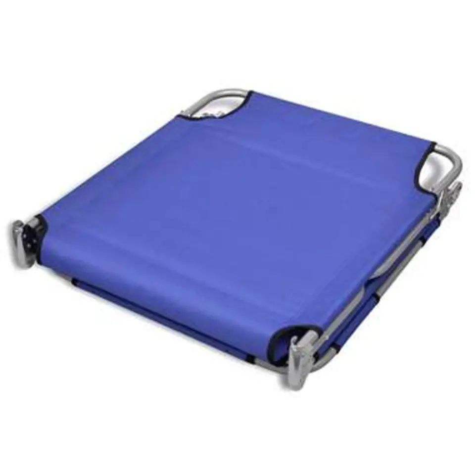 vidaXL - Ligstoel - Blauw - Stof