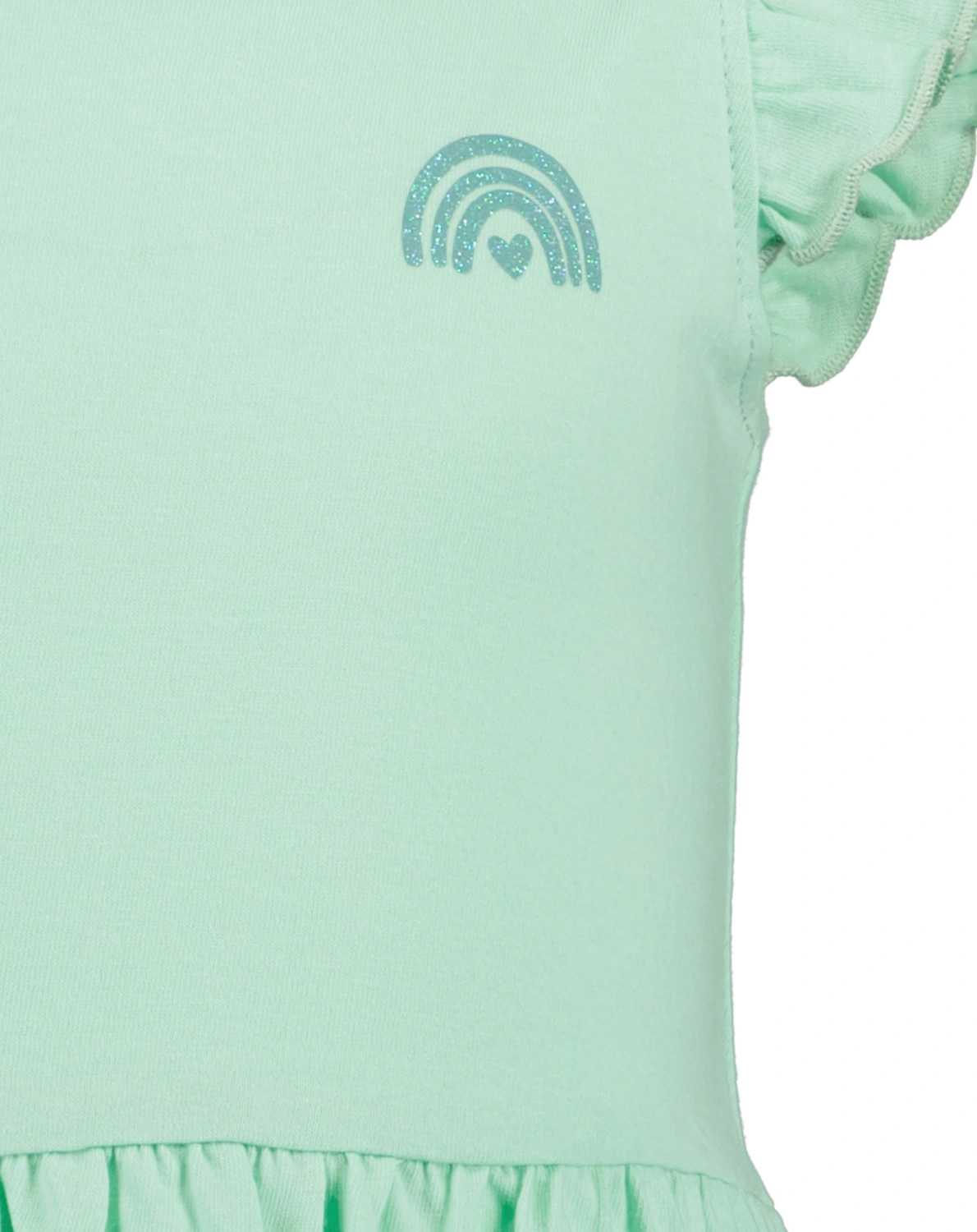 Kurzarm-Kleid SMALL RAINBOW in grün