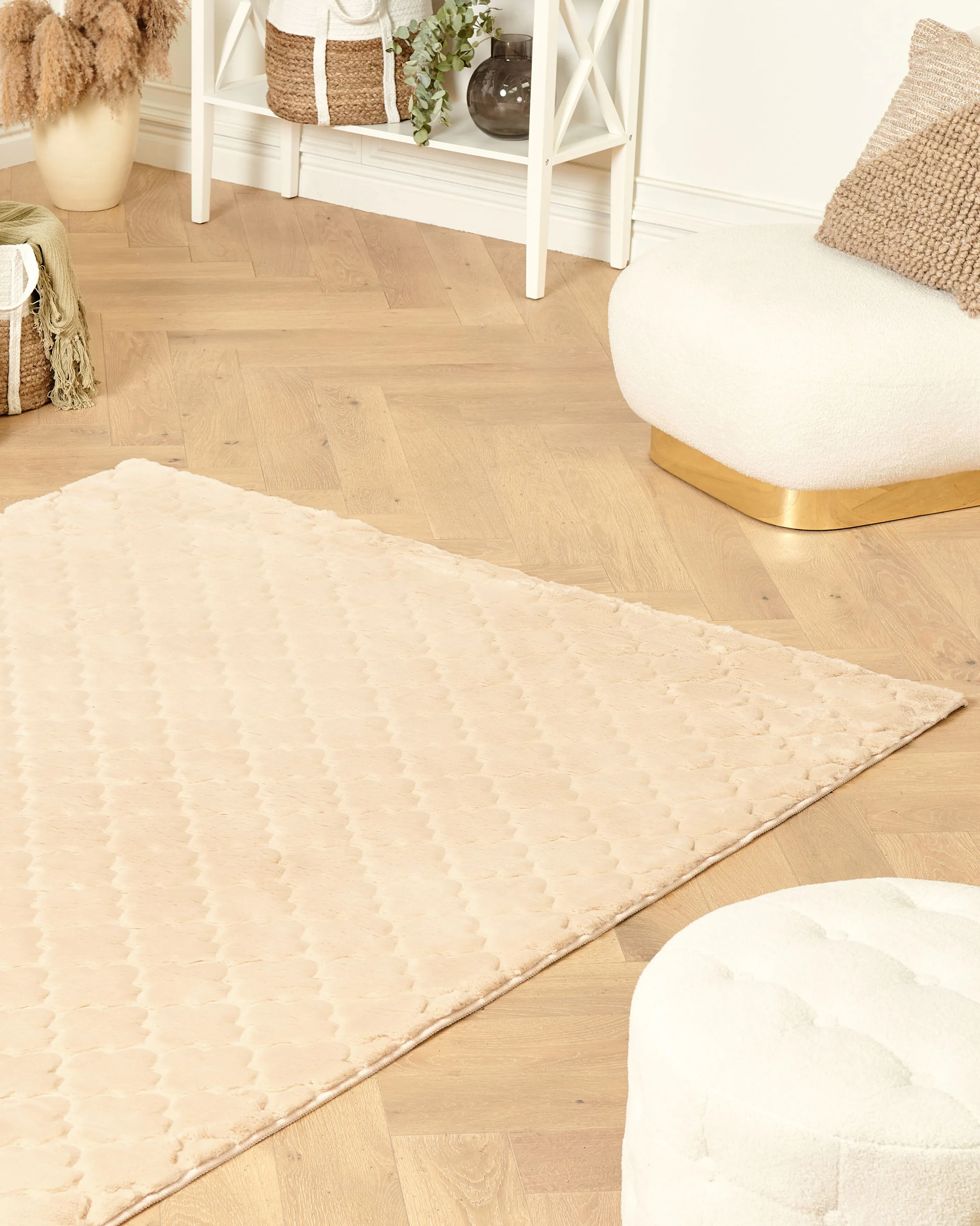 Kunstbontkleed GHARO Beige 160 x 230 cm