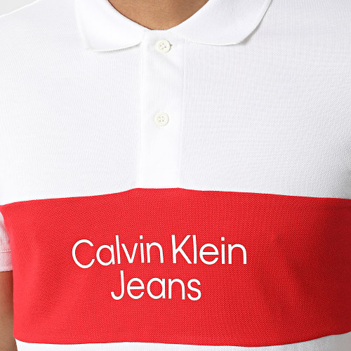 Polo Manches Courtes 2449 Blanc Rouge