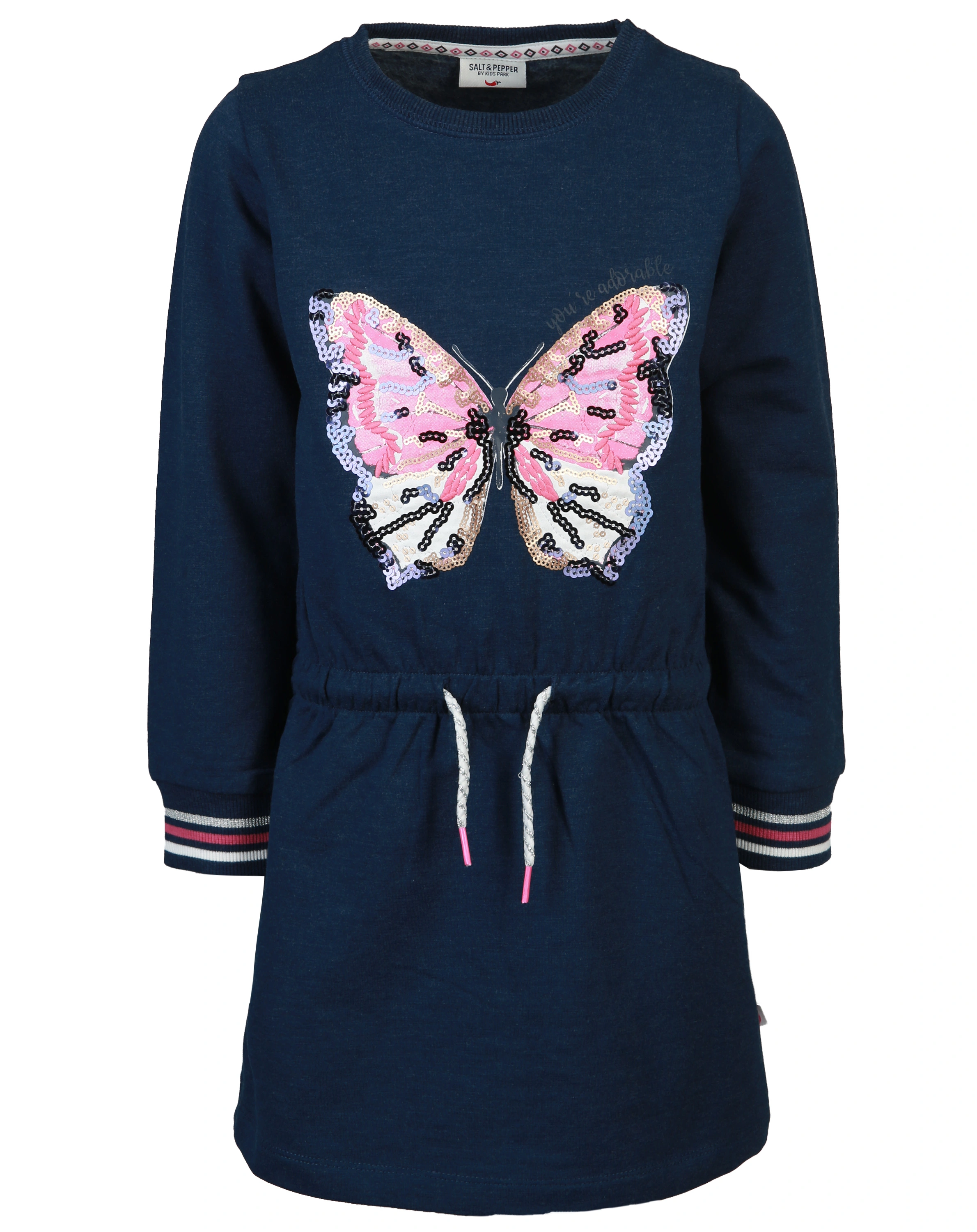 Langarm-Kleid SCHMETTERLING in ink melange