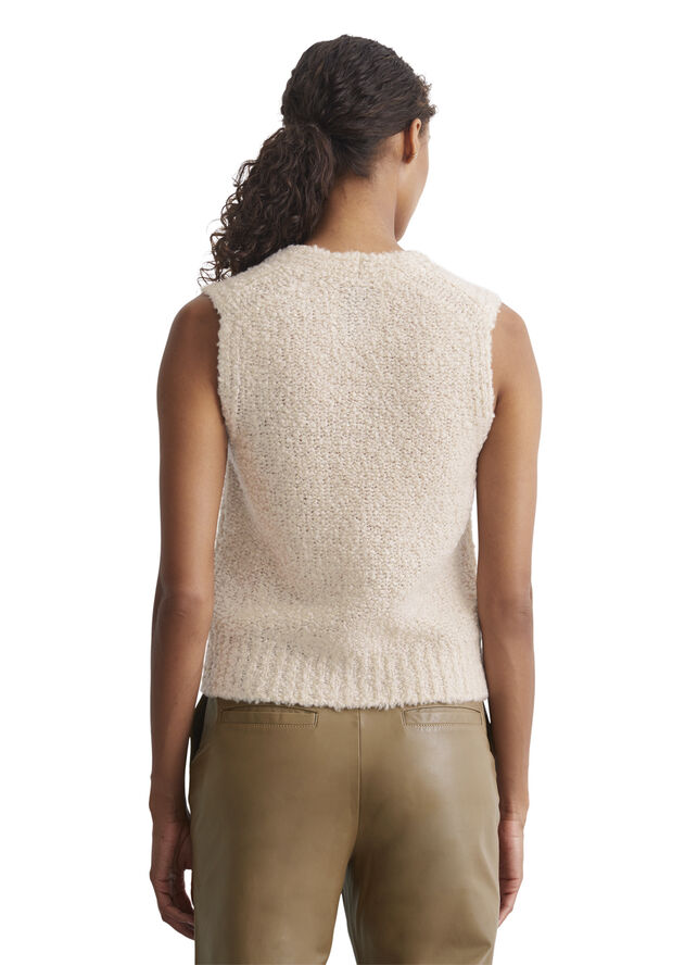Marc O’Polo Vest, sleeveless, buttons Natural cream