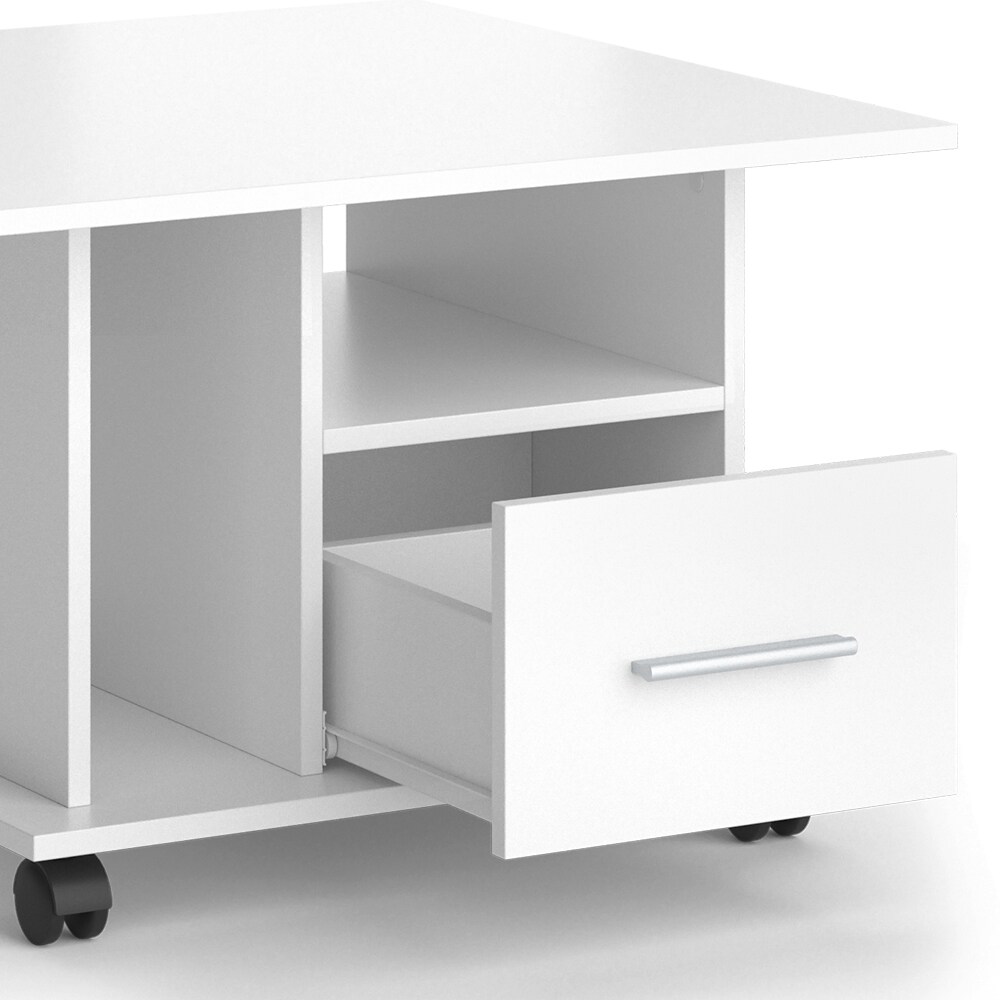 Vicco Couchtisch Sofatisch Beistelltisch Ender Weiß Wohnzimmertisch Schublade