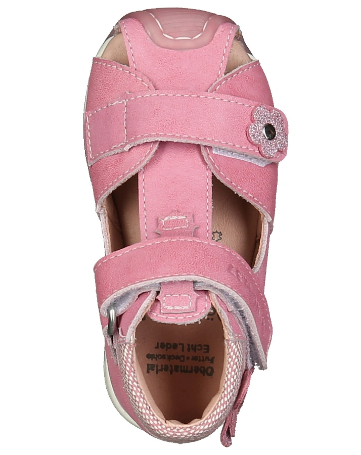 Leder-Sandalen UDINE mit Zehenschutz in rosa