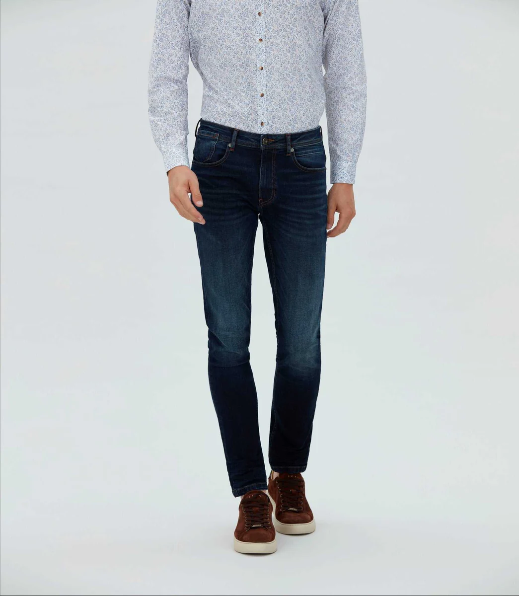 Jean slim délavé bleu moyen Hydroless 
