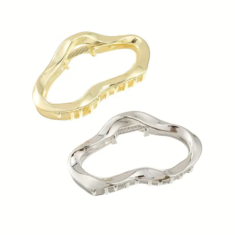 (11cm) Haarspange Klammer Metall Krallen Clip Haar Accessoire - Gold