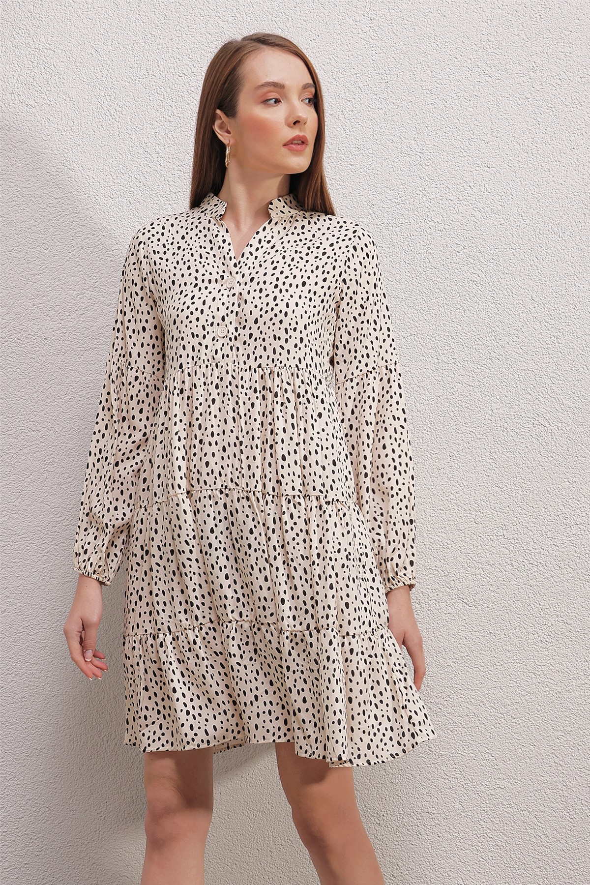 MT Clothes P-ROB_IMPR_ECRU - Robe imprimée