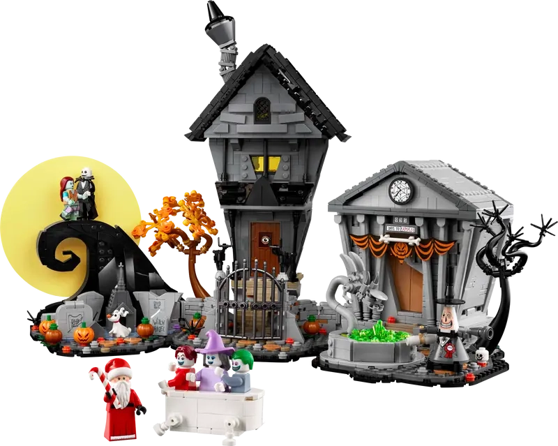 (2193-tlg. Set) Ideas Klemmbausteine Architektur Spielzeug Bausatz (21351) Lizenziert - Tim Burtons Disney Film Nightmare Before Christmas