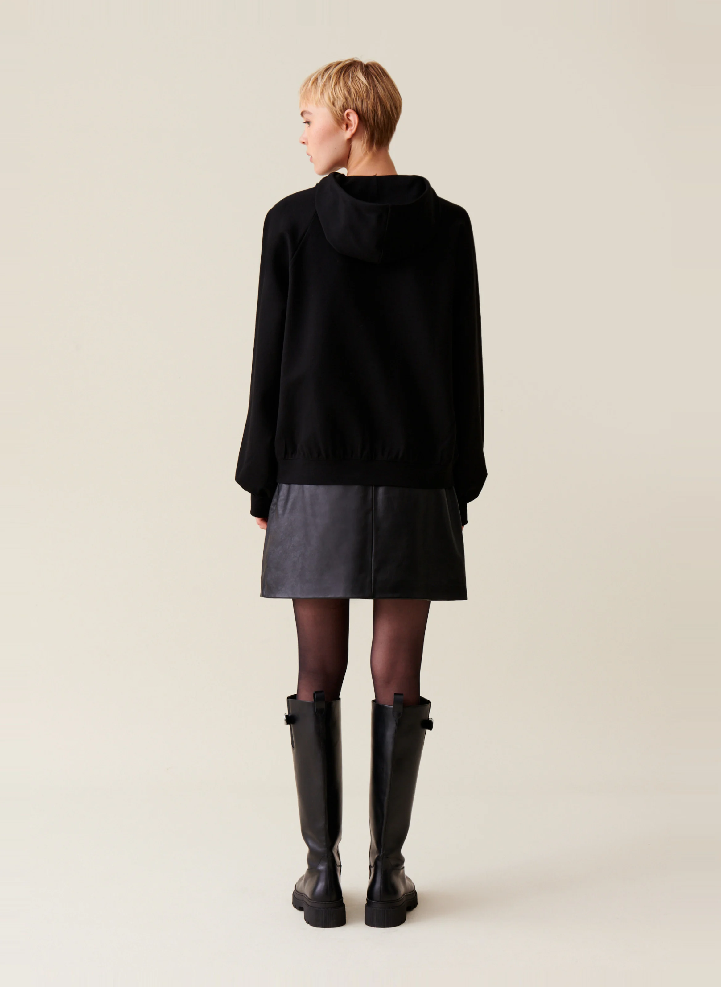 Sweatshirt à capuche oversize | Noir