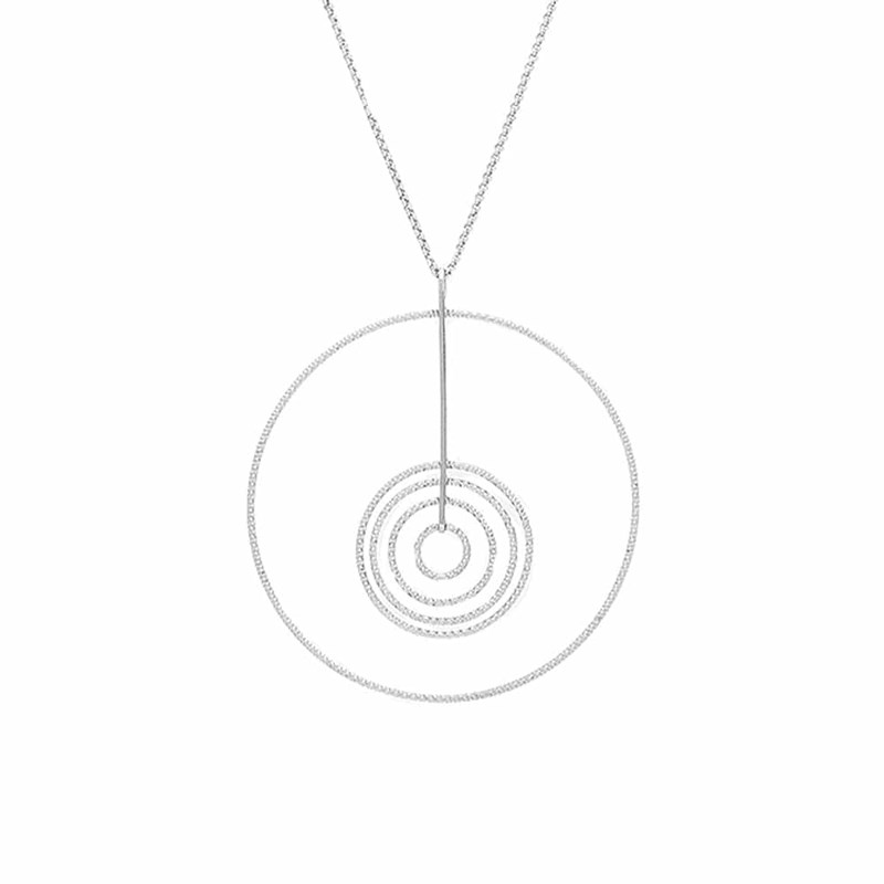 Collier Argent Rhodié Diamanté Martina