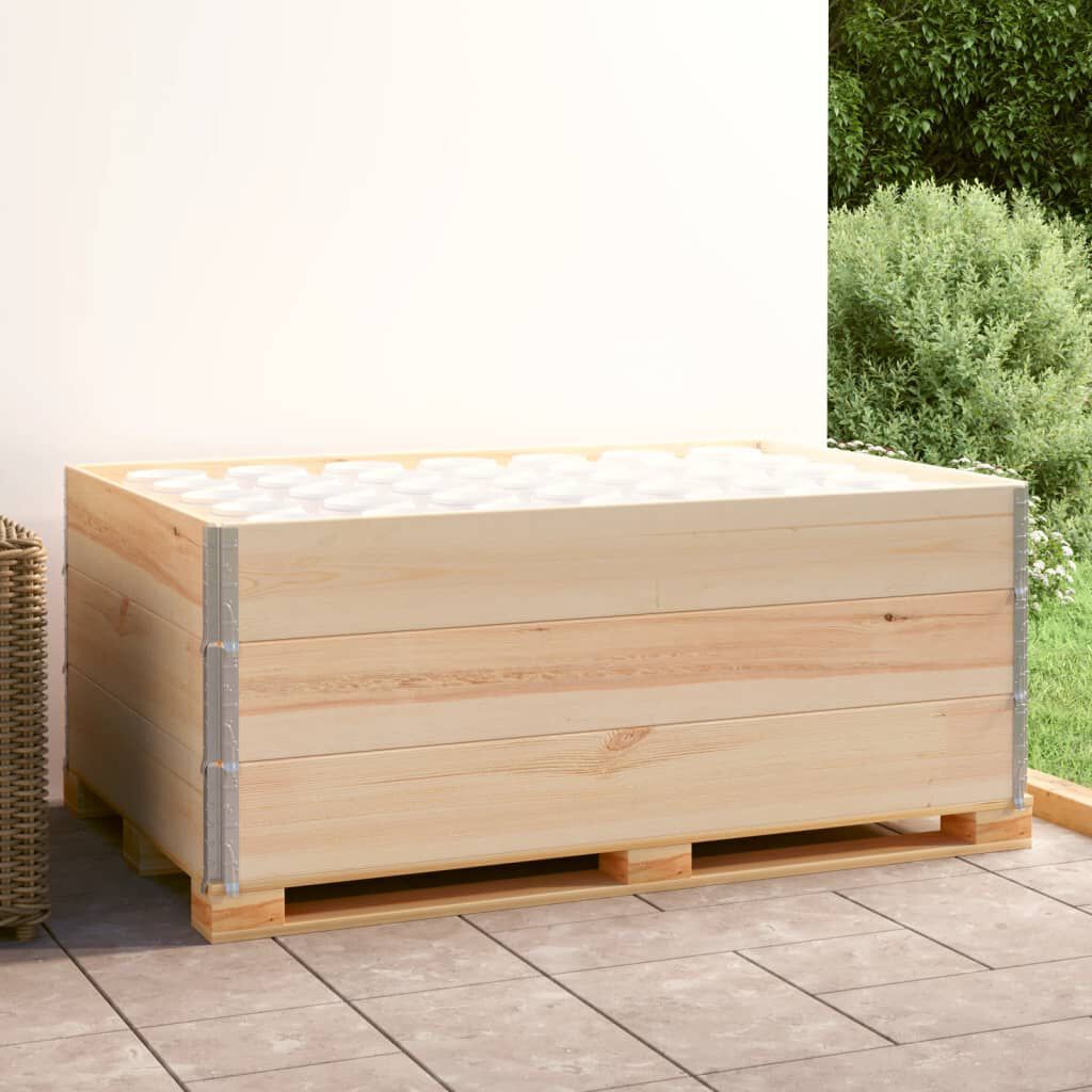 vidaXL Palletranden, 3 stuks, 100x150 cm, massief grenenhout