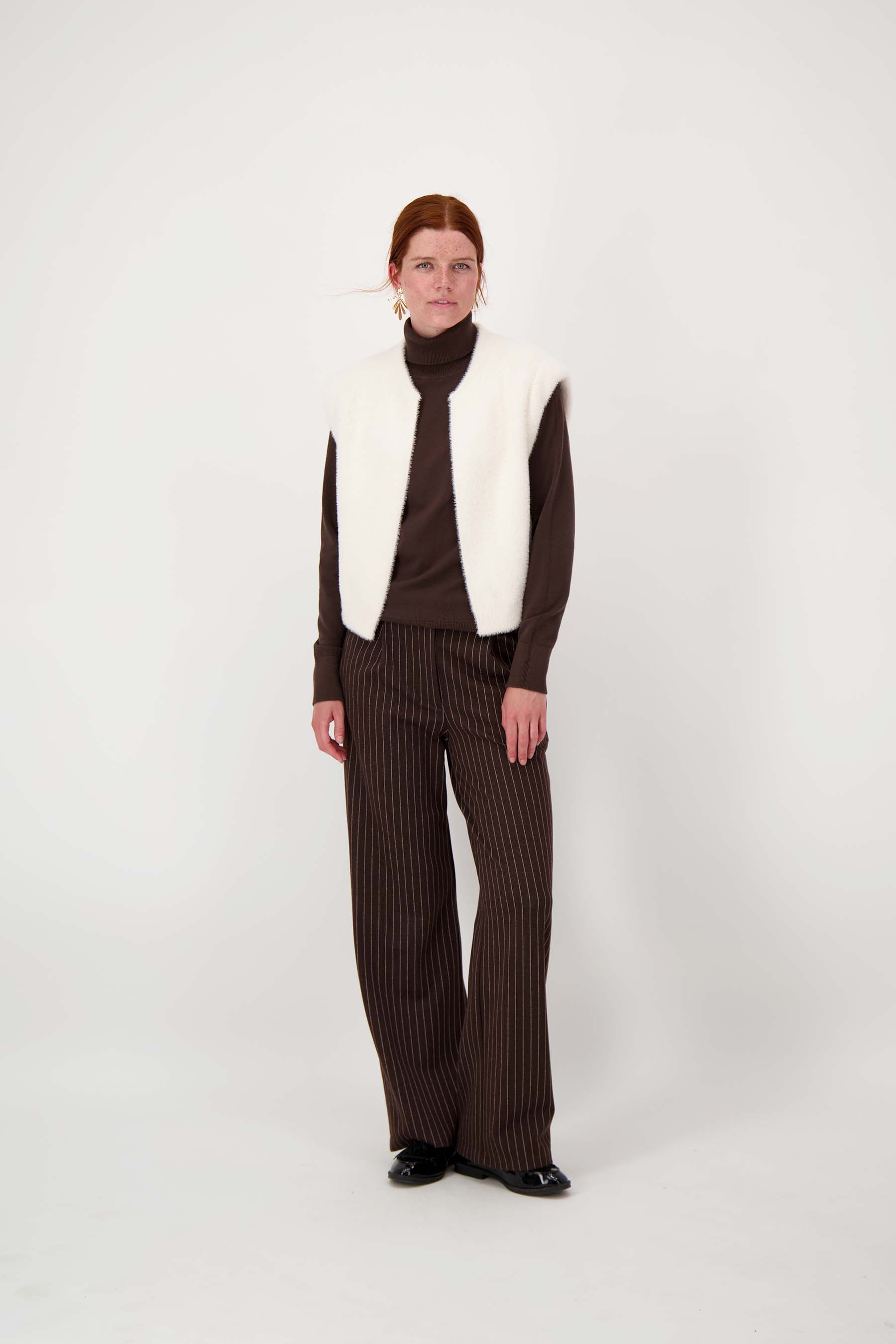 gilet in fluffy garen
