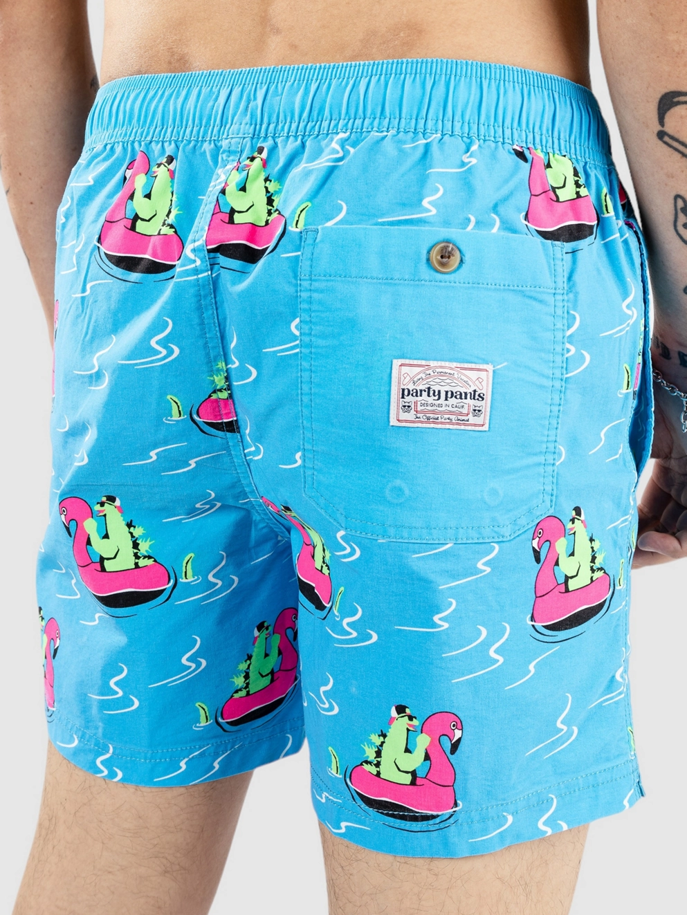 Party Pants River Dino Boardshorts blue