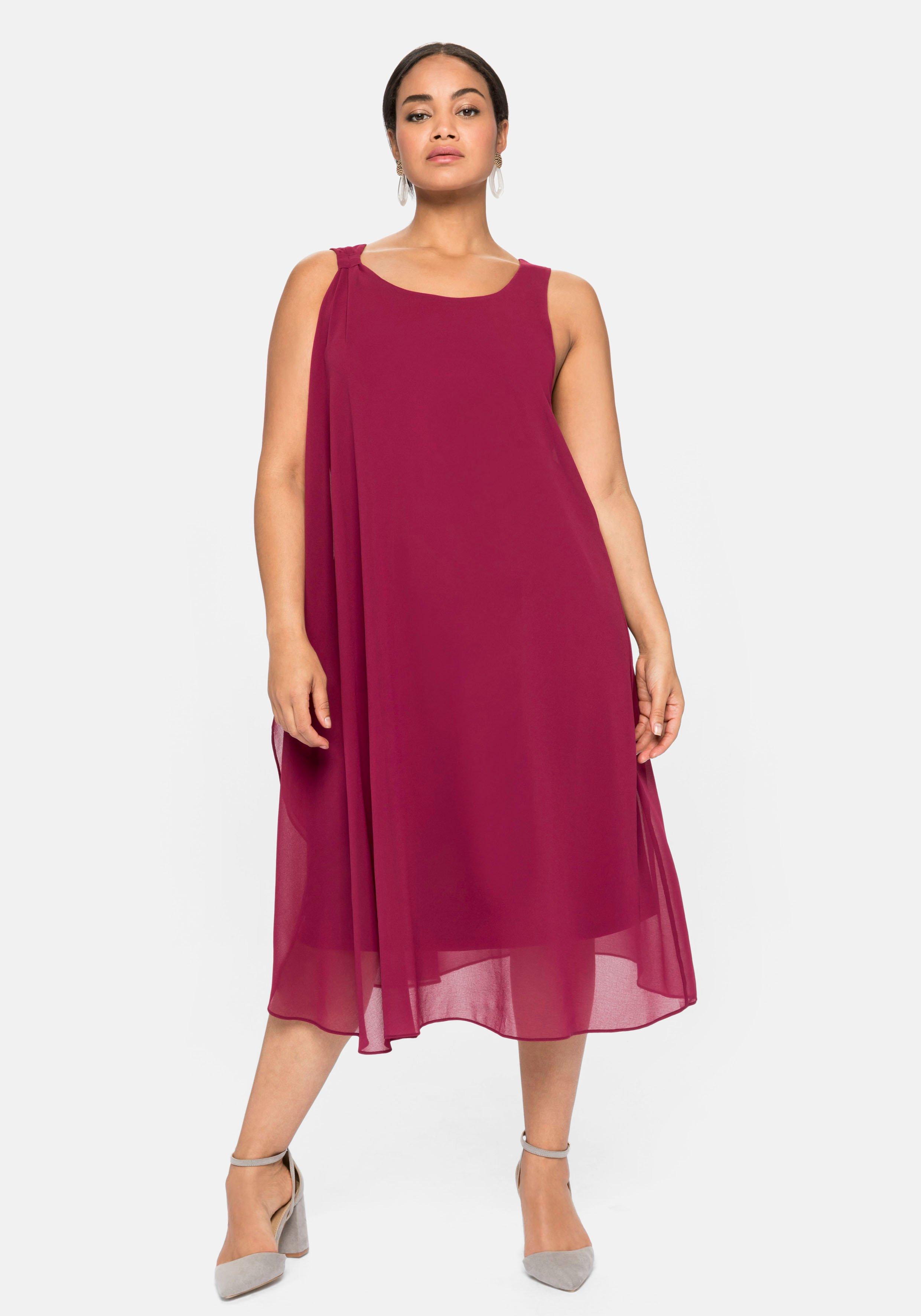 Cocktailkleid aus Chiffon, in A-Linie
