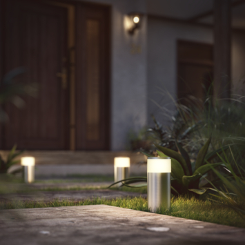 Philips Hue sokkellamp Calla RVS - wit en gekleurd licht 8W - laag