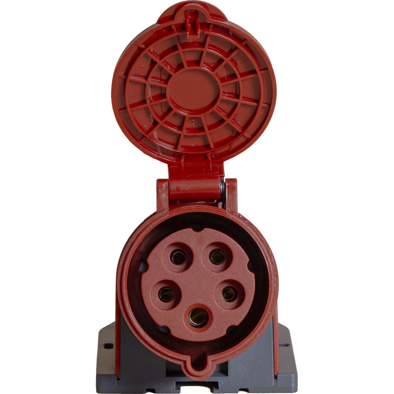 Power CEE opbouw wandcontactdoos 5-polig 32A IP44 Rood