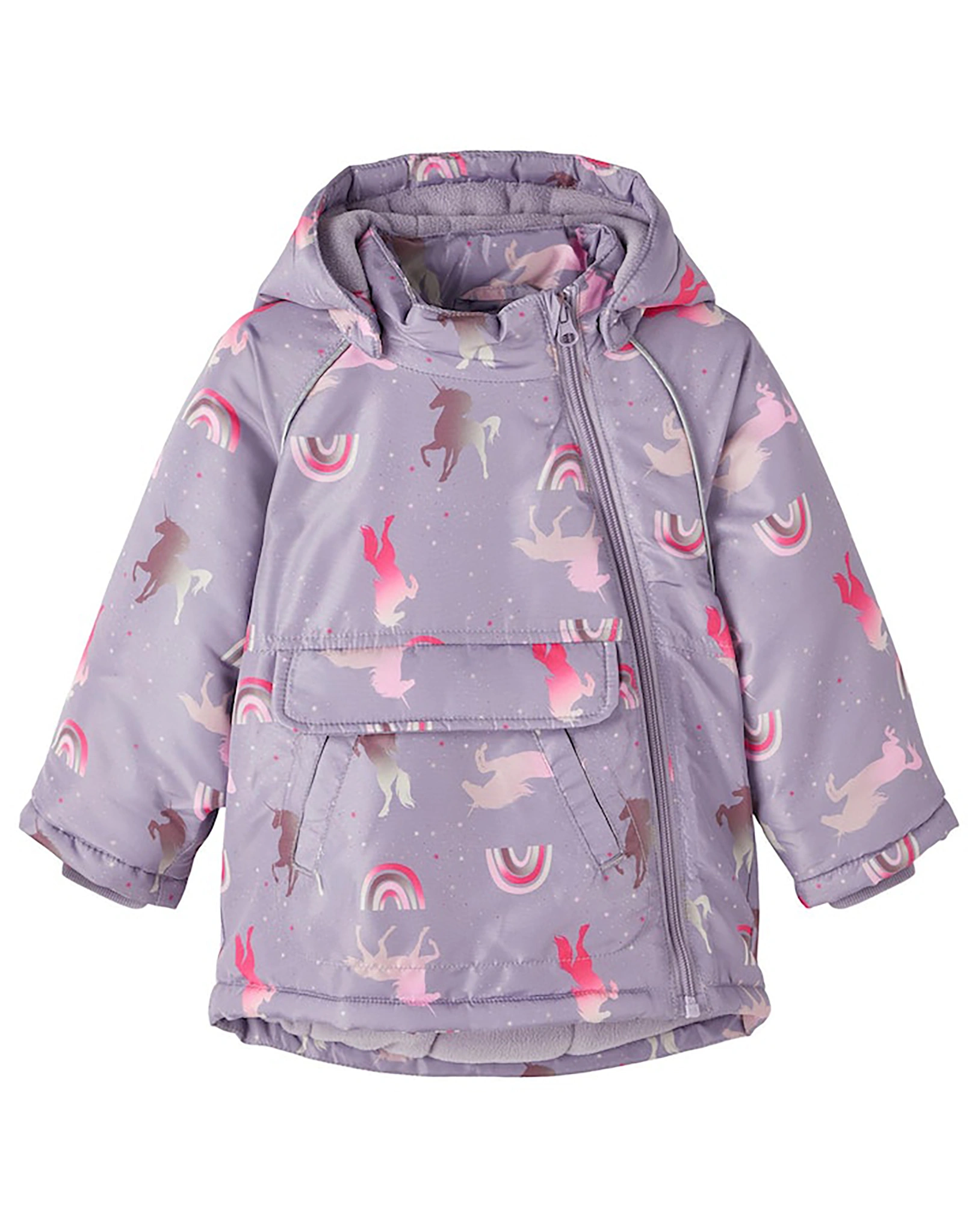 Winterjacke NMFMICCO AOP in lavender gray