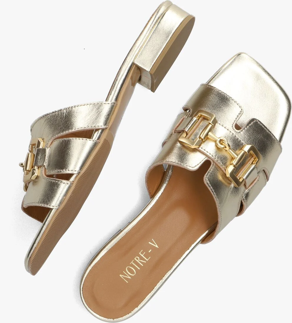 NOTRE-V gouden notre-v slippers 06 6403