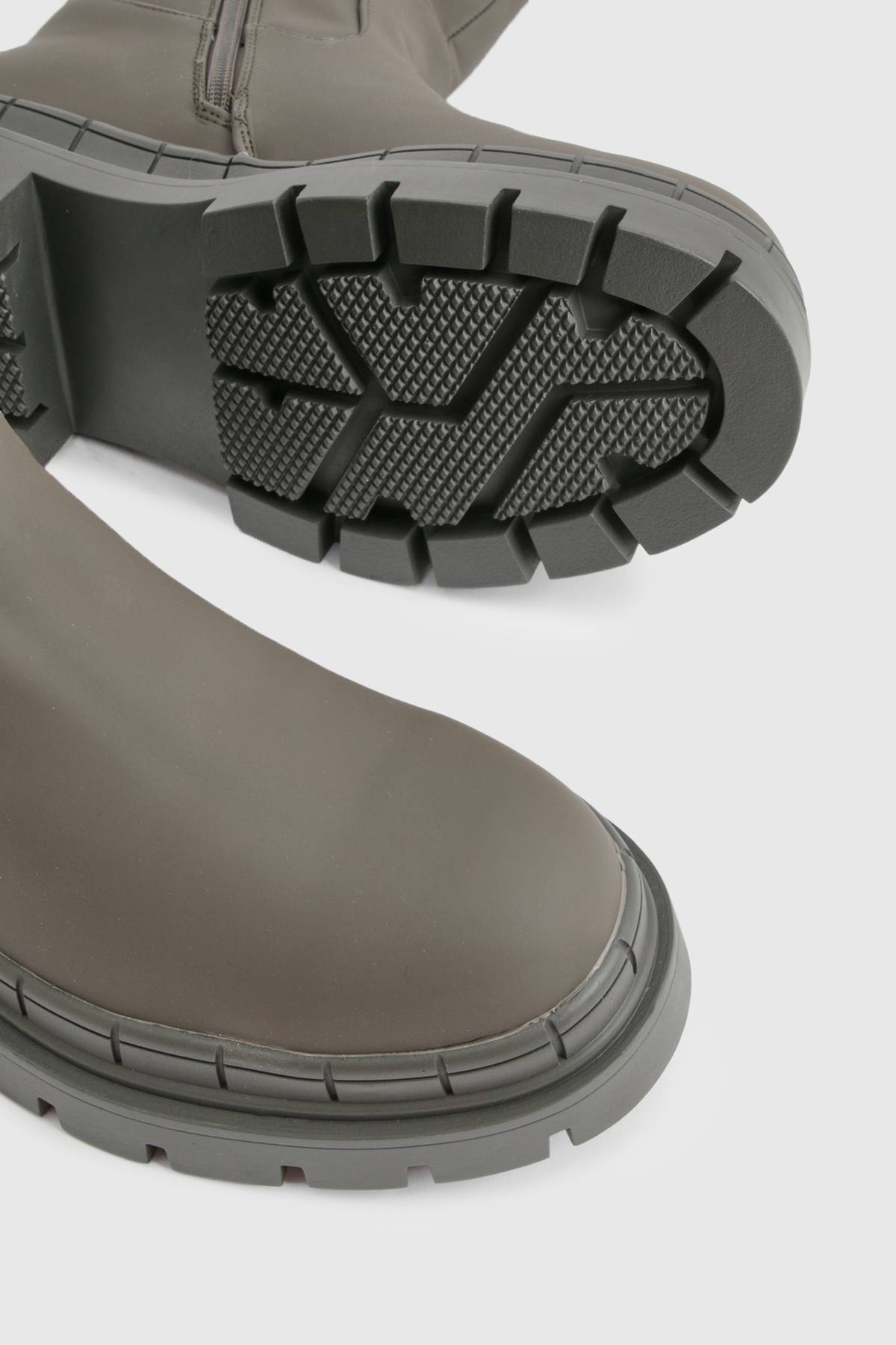 boohoo Bottes en caoutchouc à hauteur de mollet et à semelles épaisses
