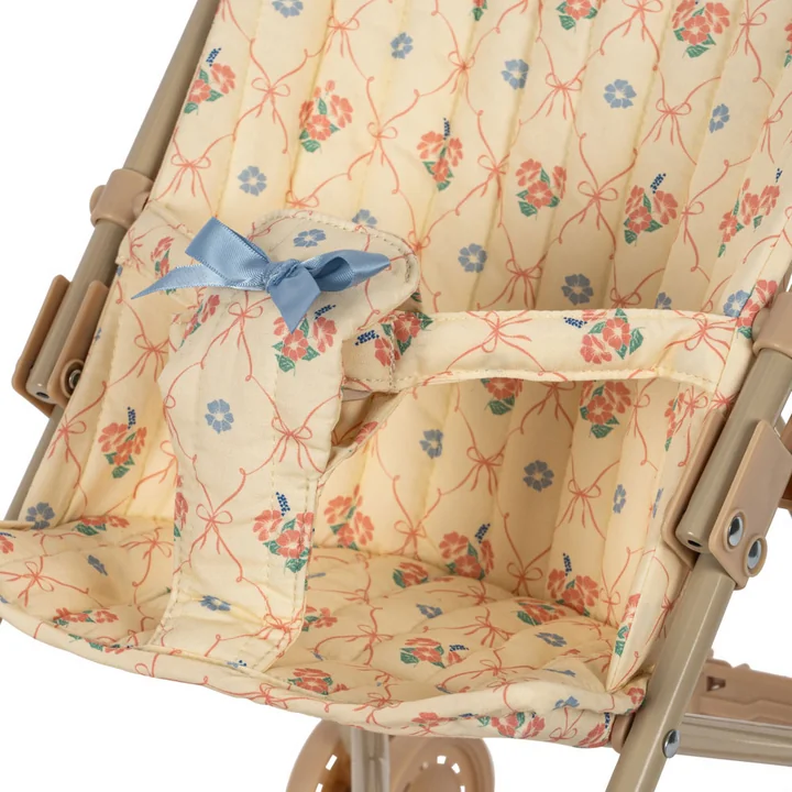 Konges Sløjd - Puppen Kinderwagen, fleur decor