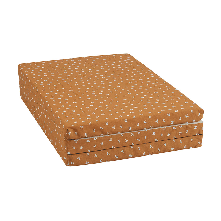 Matelas pliant de voyage 3 parties pour lit bébé - Camel