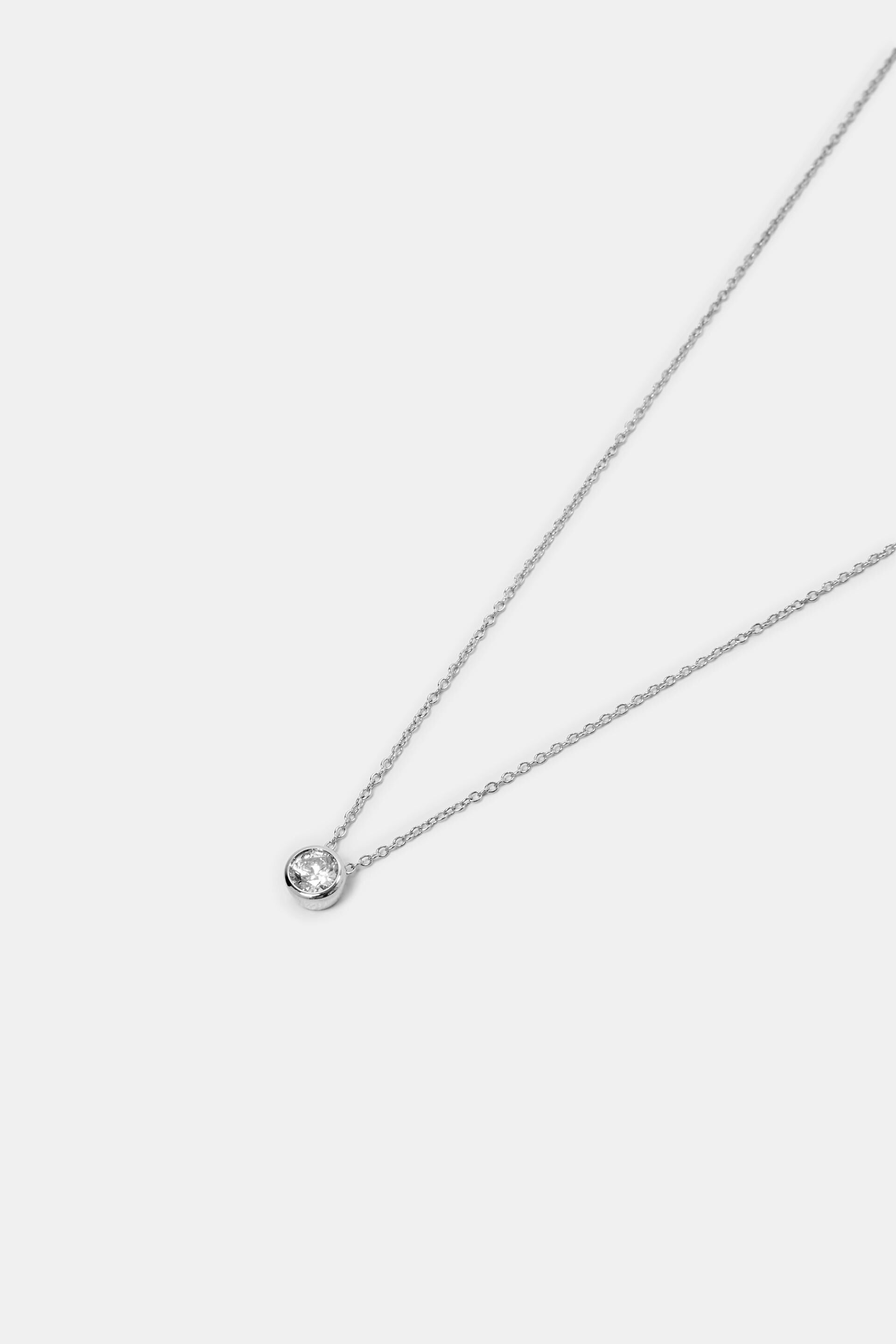 Collier à pierres de zircone, en argent sterling