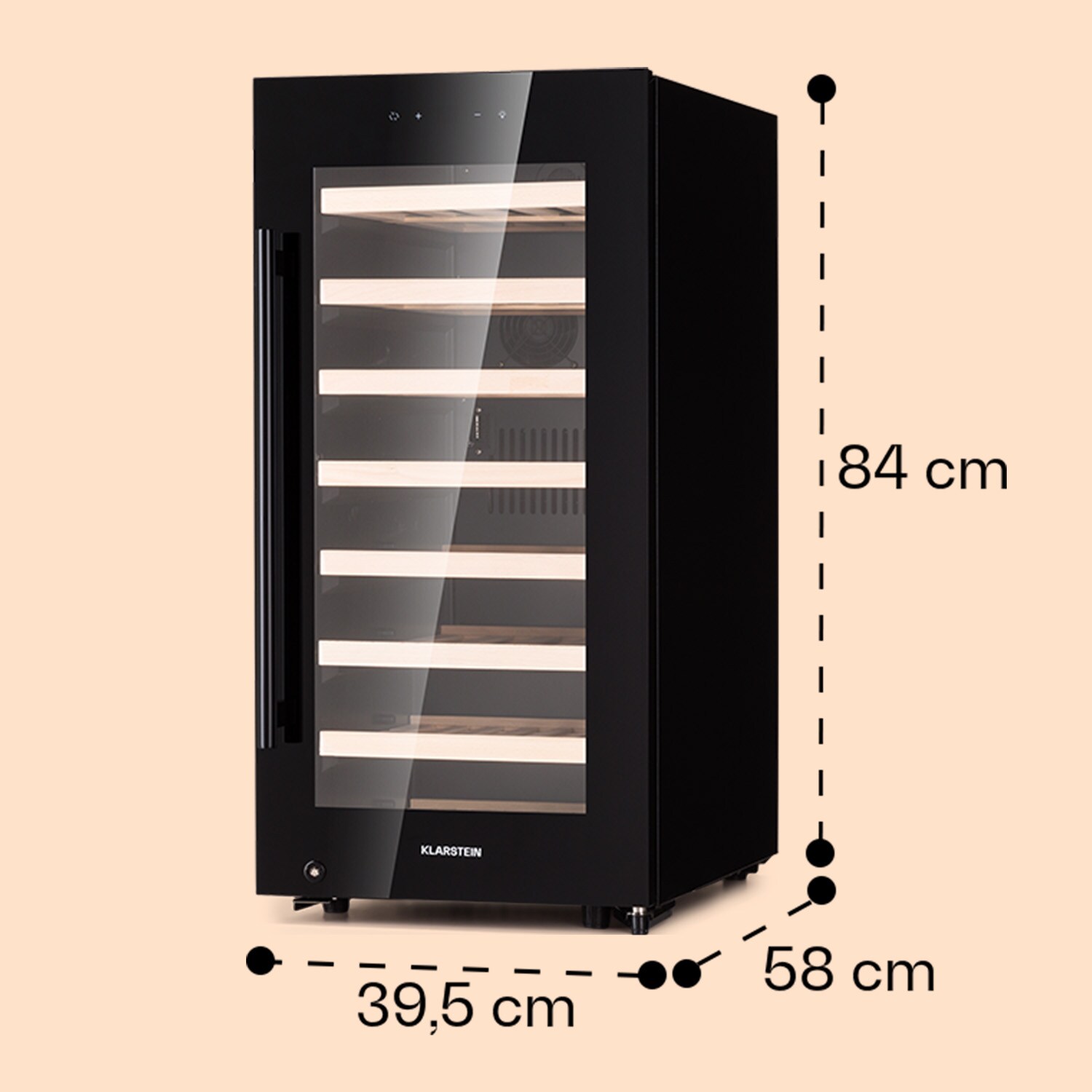 Barossa 38 Uno Weinkühlschrank 1 Zone 94 Ltr 38 Fl Touch-Display