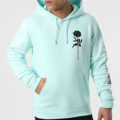 Sweat Capuche Oriental Mono Vert Menthe Noir