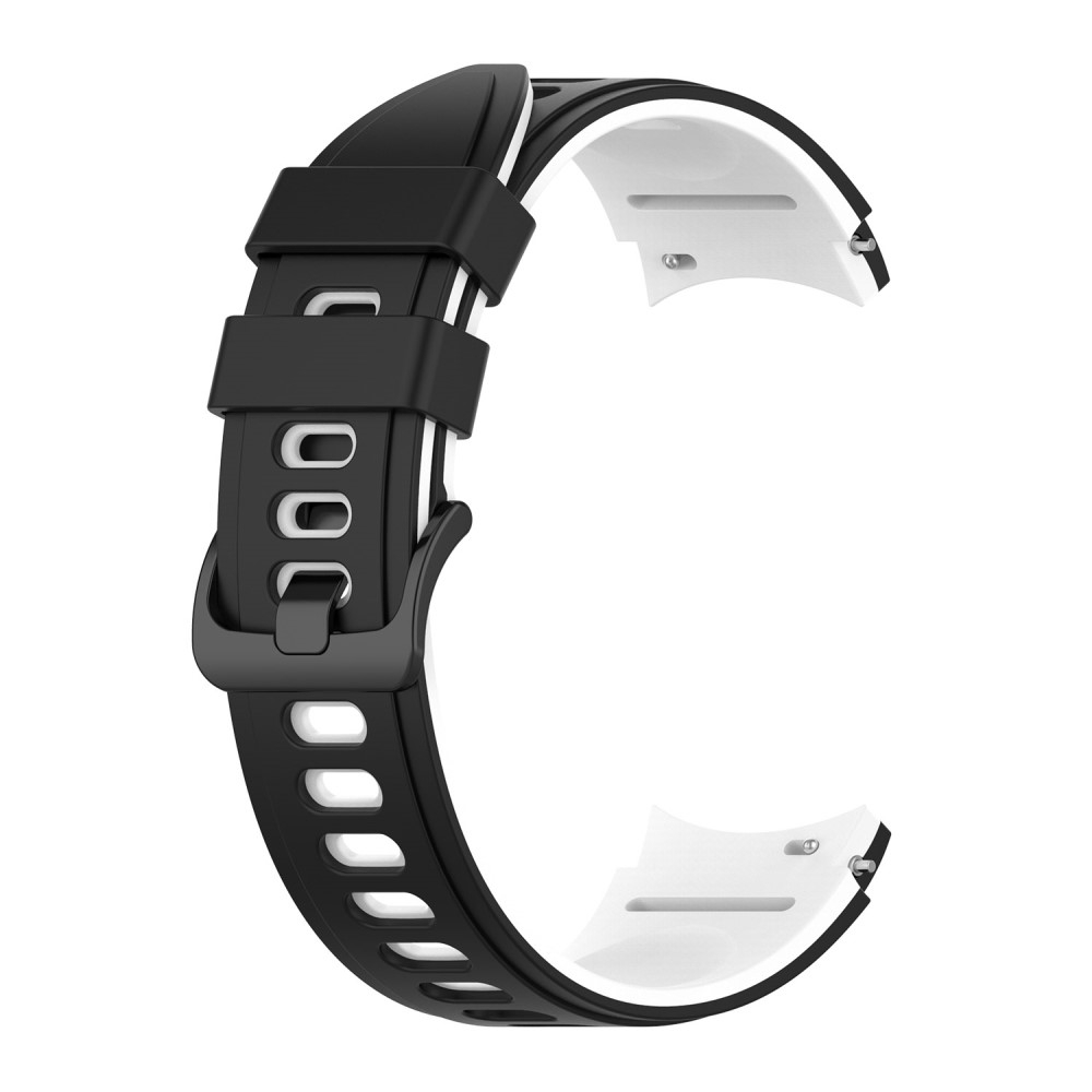 Samsung Galaxy Watch 4 Classic (42mm) Soft Silikon Armband Dual Color (Gelenkumfang: 180-220mm) - Schwarz / Weiss
