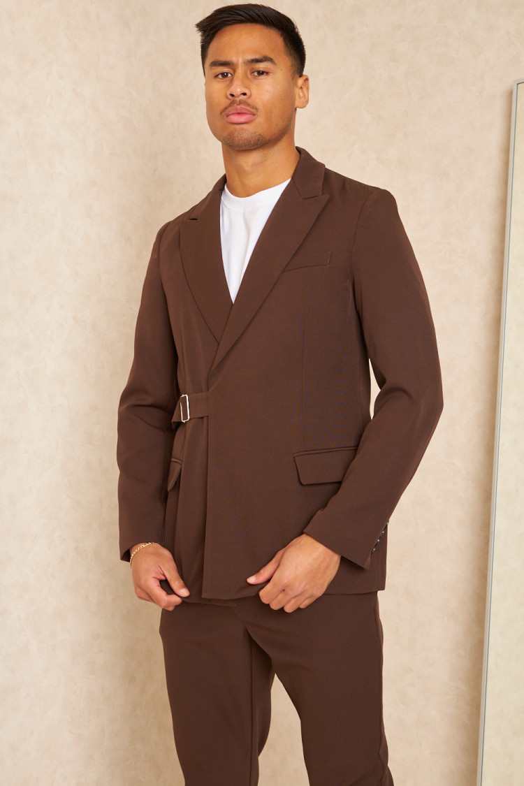 Costume 2 pièces blazer + pantalon marron