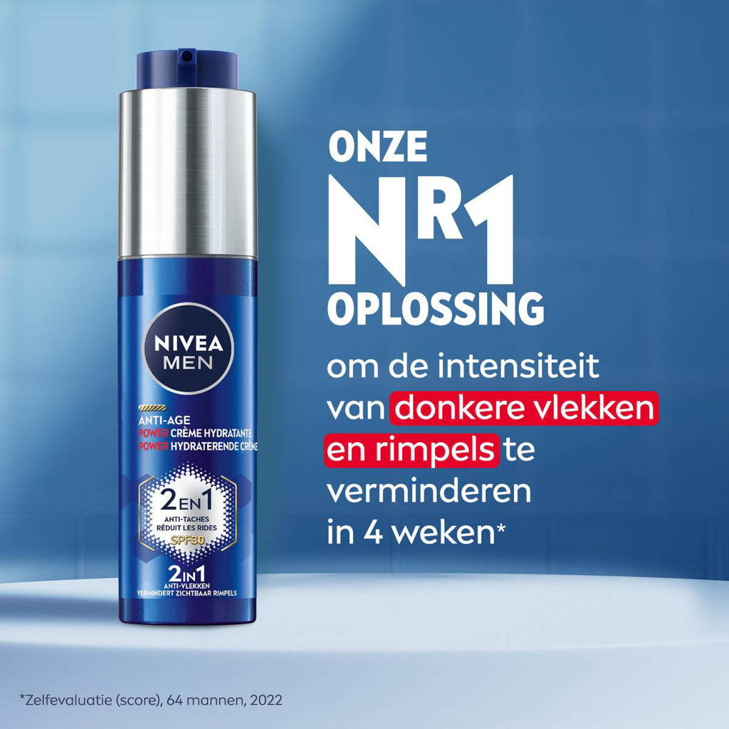 Fijne dagcreme met lekkere geur!MEN Luminous Anti-Age Anti-Spot dagcreme - SPF 30 - 50 ml