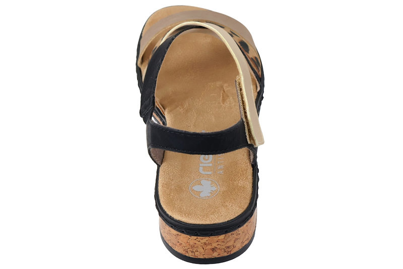 RIEKER SANDAL I MULTIFARVET PU