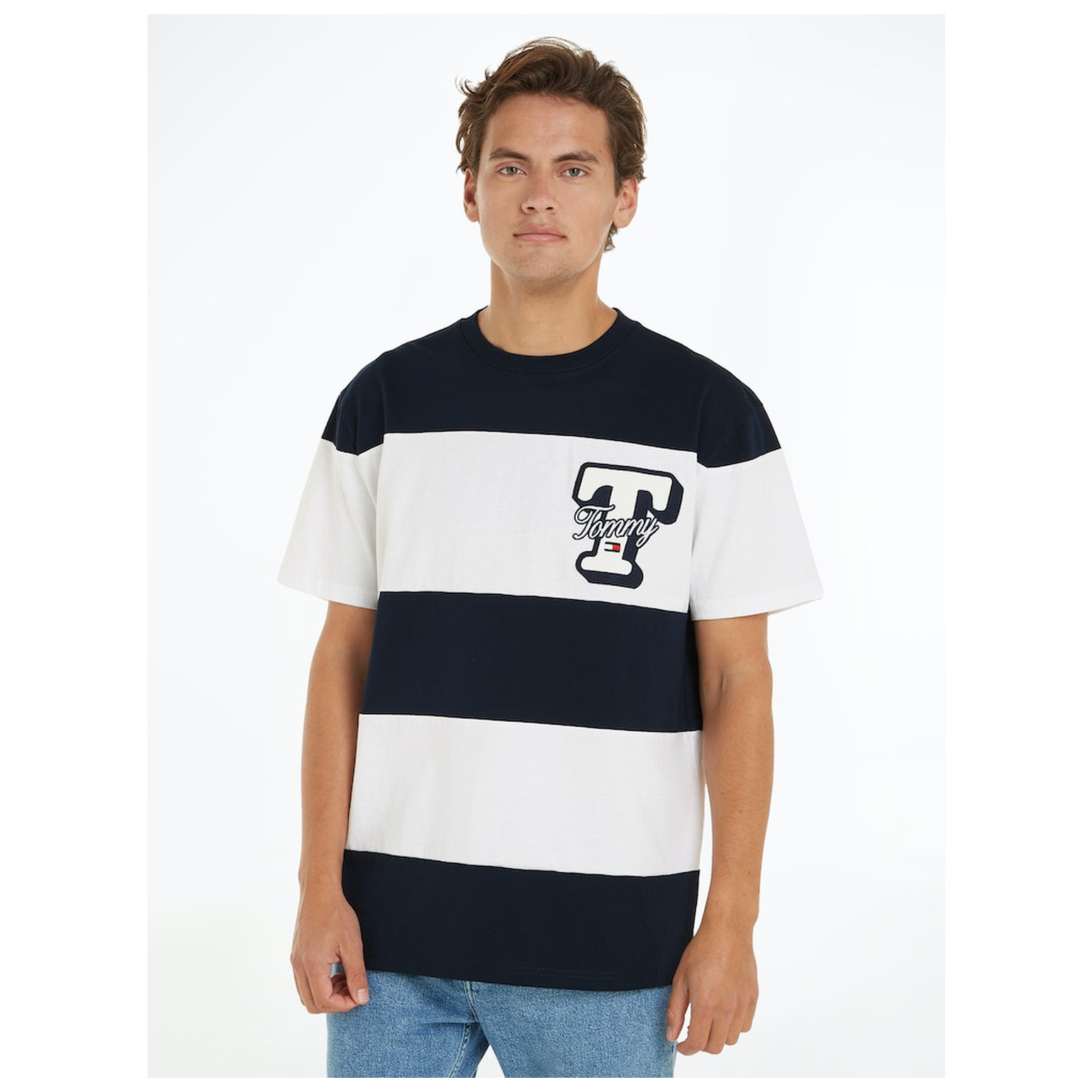 Tommy Jeans TJM REG T LETTER CUT & SEW TEE