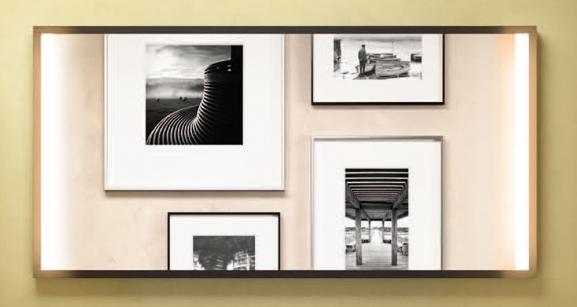 Muebles Davinci 120x60cm spiegel met verlichting en zwart frame