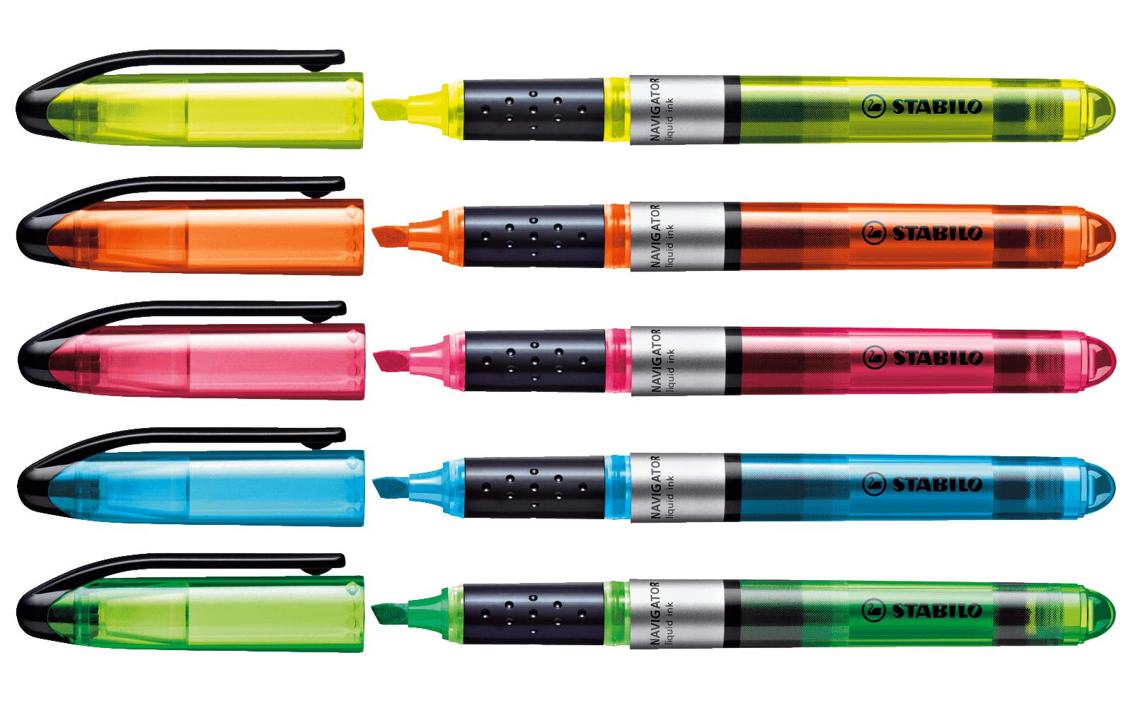 Textmarker Navigator Grün, 10 StückLeuchtmarker mit Keilspitze