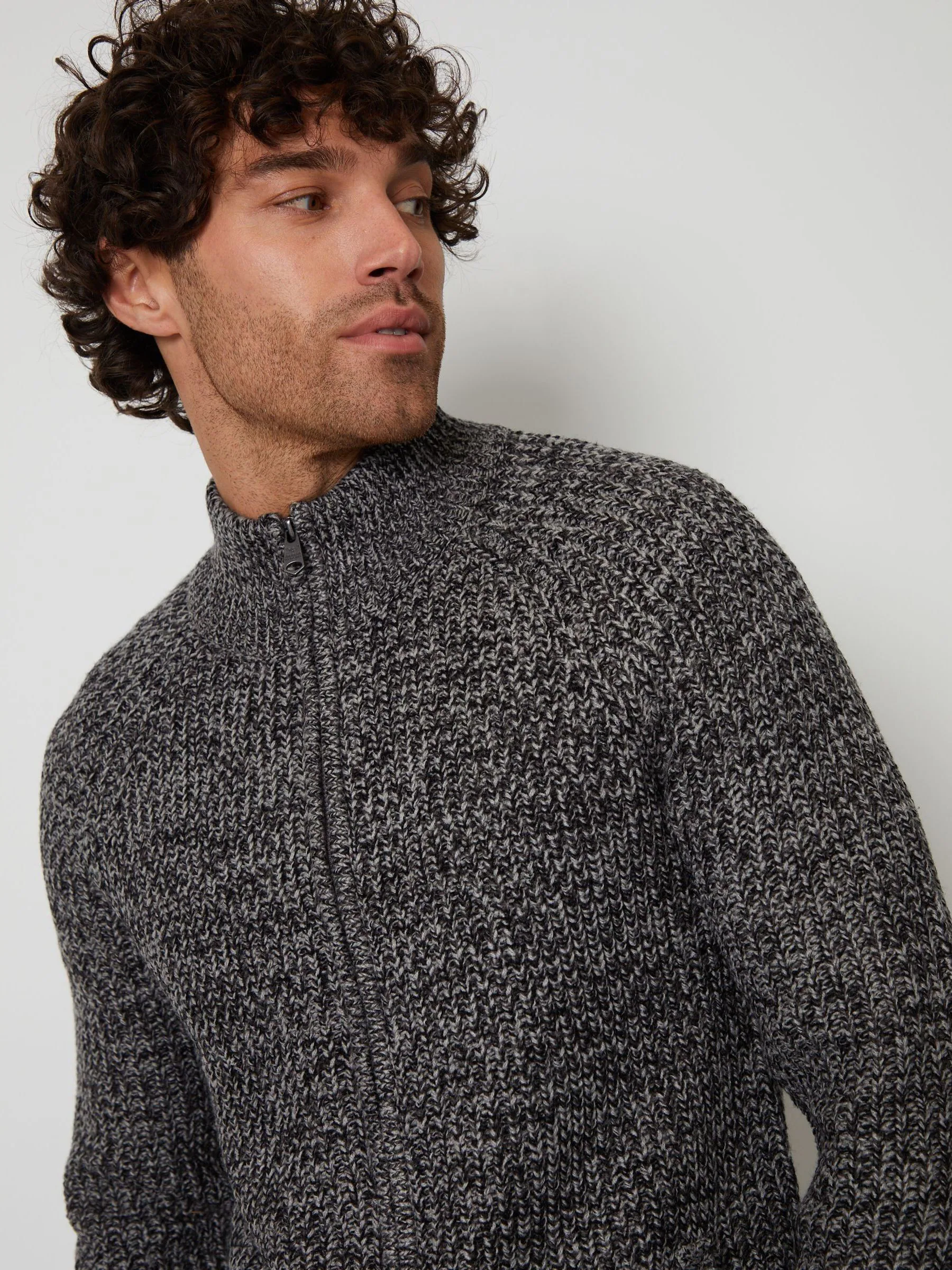 Grijs - Threadbare vest met ritssluiting