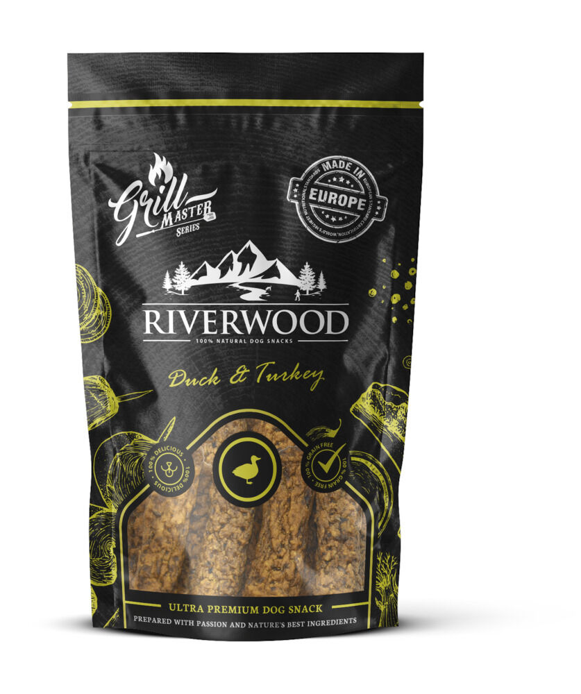 Riverwood Grillmaster Series - Hondensnack - 100 Gram - eend, kalkoen