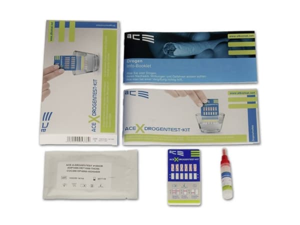 ACE Kit X 100338 Stoftest-sæt Urintest, Tørretest Testbare stoffer=Amfetamin, MDMA, Metamfetamin, Opiater