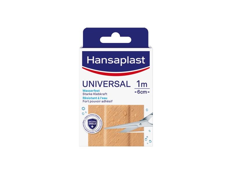 Hansaplast Wundpflaster Universal 10 cm x 6 cm 10 Stück Wasserabweisendes Pflaster zum Zuschneiden