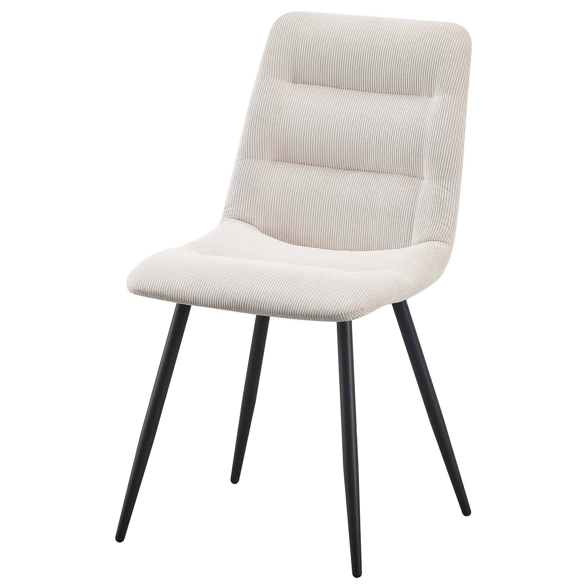 Polsterstuhl - beige-schwarz - Cord