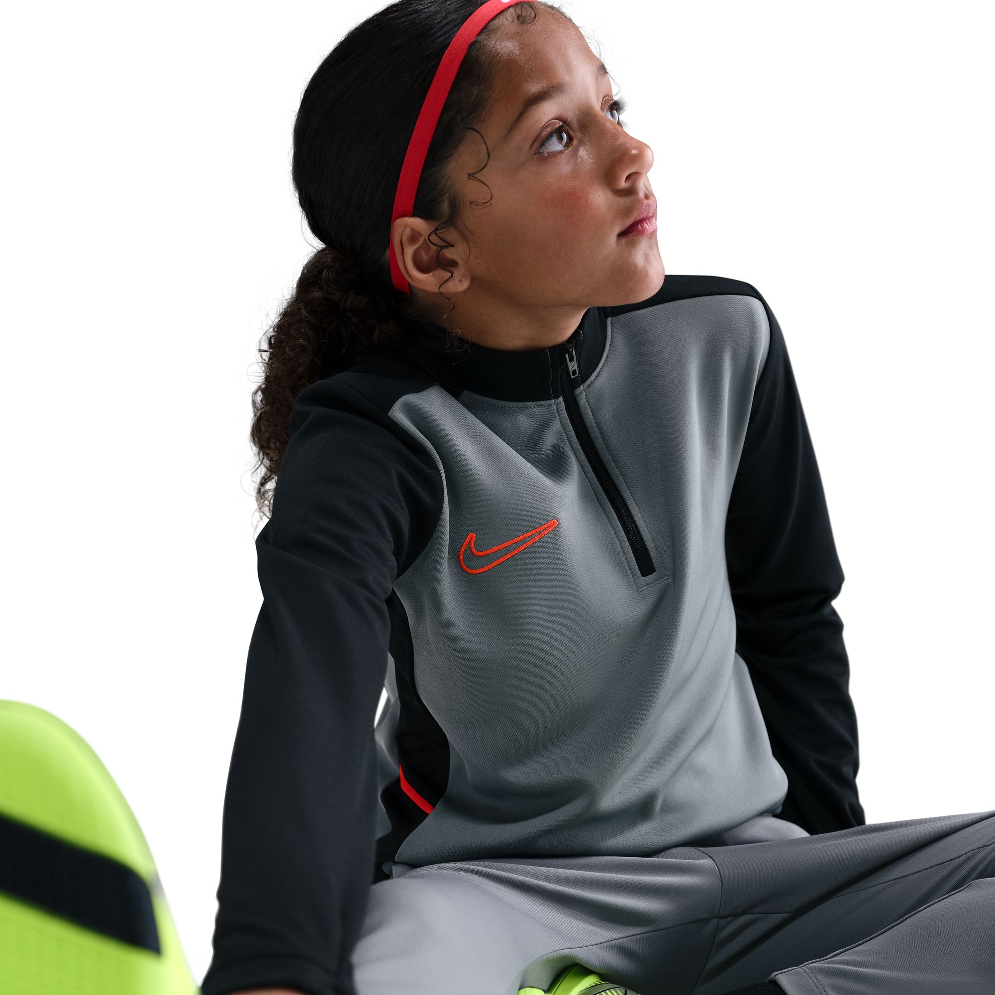 Academy Dri-FIT Half Zip Junior 066/Cool Grey/Black/Bright Crimson