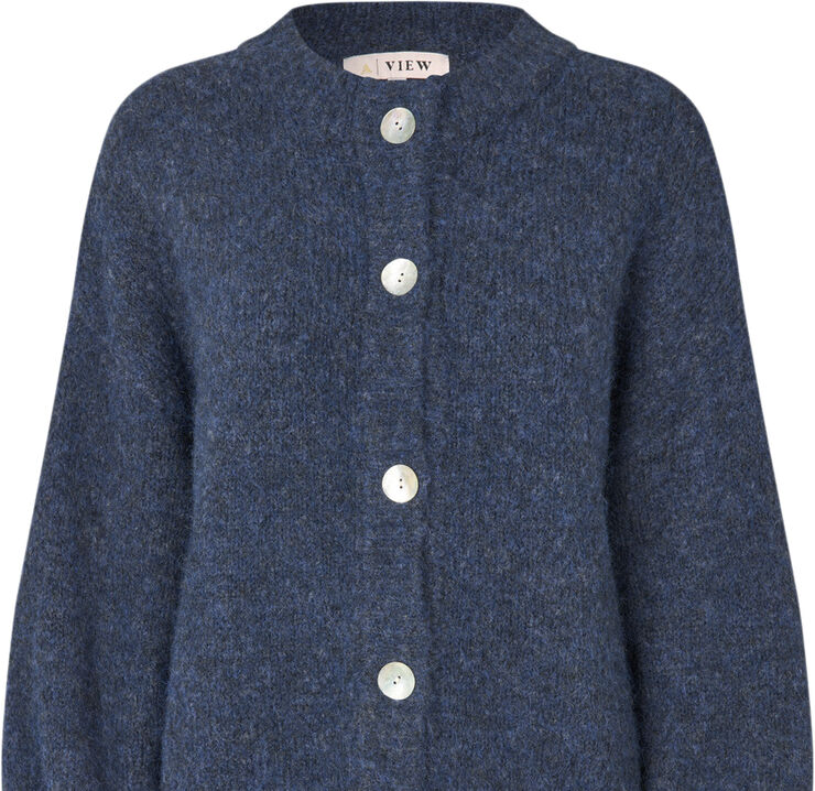 A-VIEW Patrisia solid knit cardigan Navy