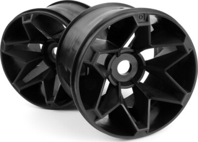 Havok Wheel Black - 3.8Inx71Mm/2Pcs - Hp160147 - Hpi Racing