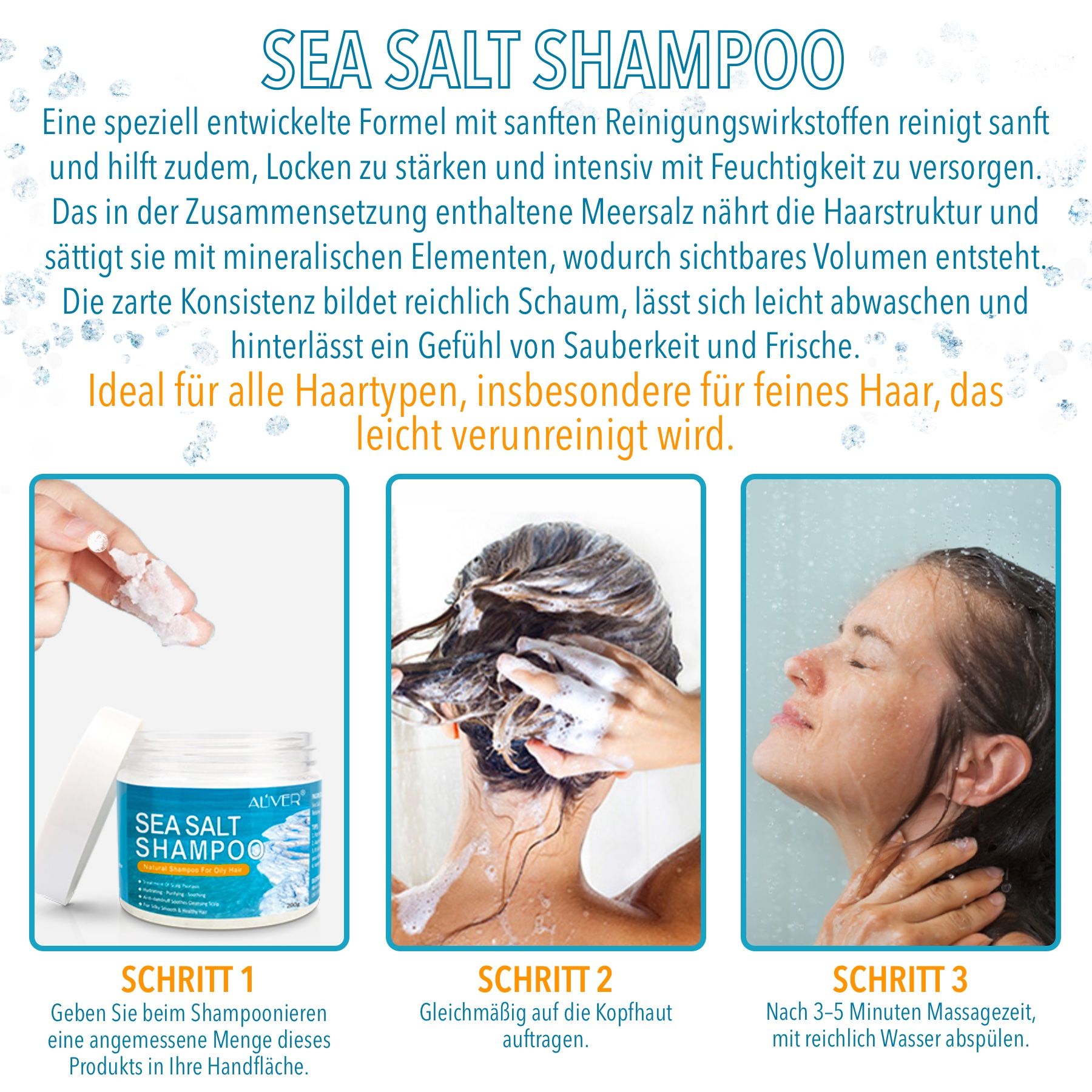 ALIVER Haarshampoo Totes Meer Salz